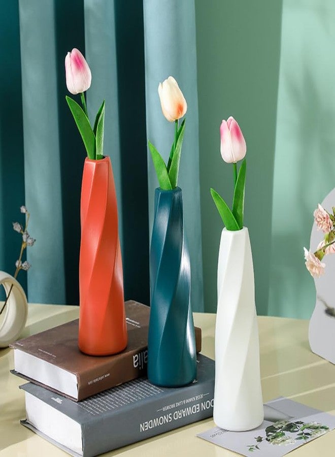 BESTYASH 3Pcs Plastic Flower Vases for Home Decor Small Bud Vases for Living Room Table Balcony Modern Decorative Ornaments - Image 2